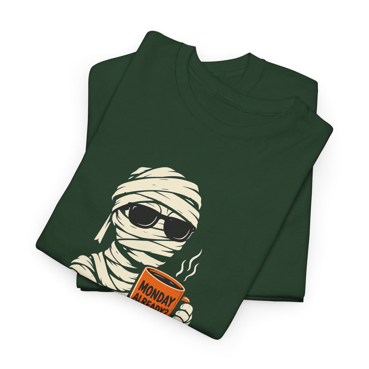 Mummy Halloween T-Shirt – Monday Already Coffee Tee | Funny Spooky Shirt