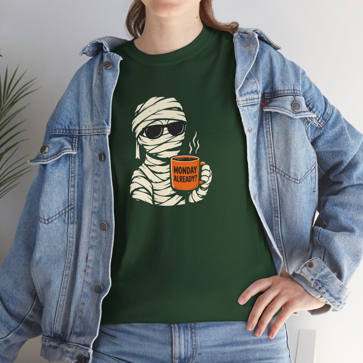 Mummy Halloween T-Shirt – Monday Already Coffee Tee | Funny Spooky Shirt