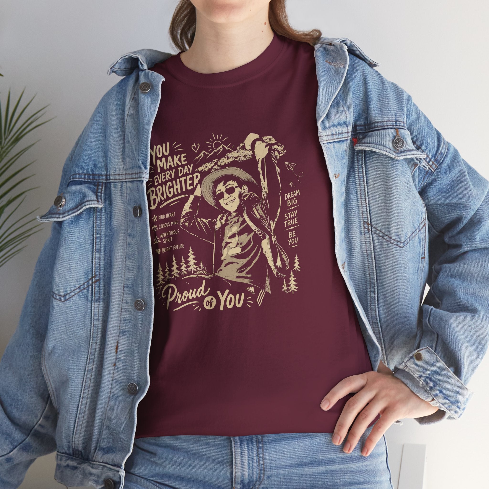 Vintage Cowboy Tee — "You Make Every Day Brighter / Proud of You" Inspirational Western T‑Shirt