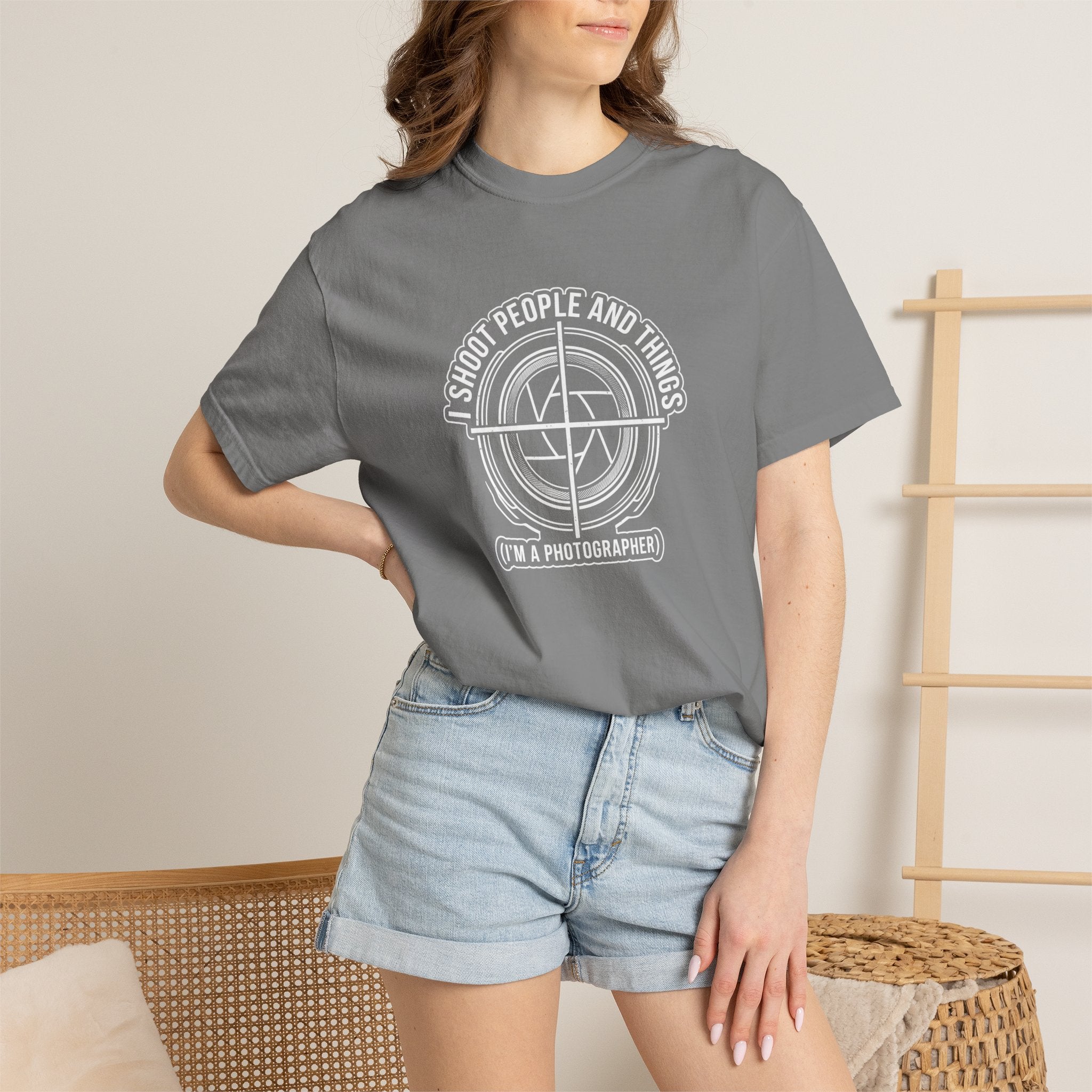 Photographer T-Shirt — “I Shoot People and Things (I’m a Photographer)” Graphic Tee