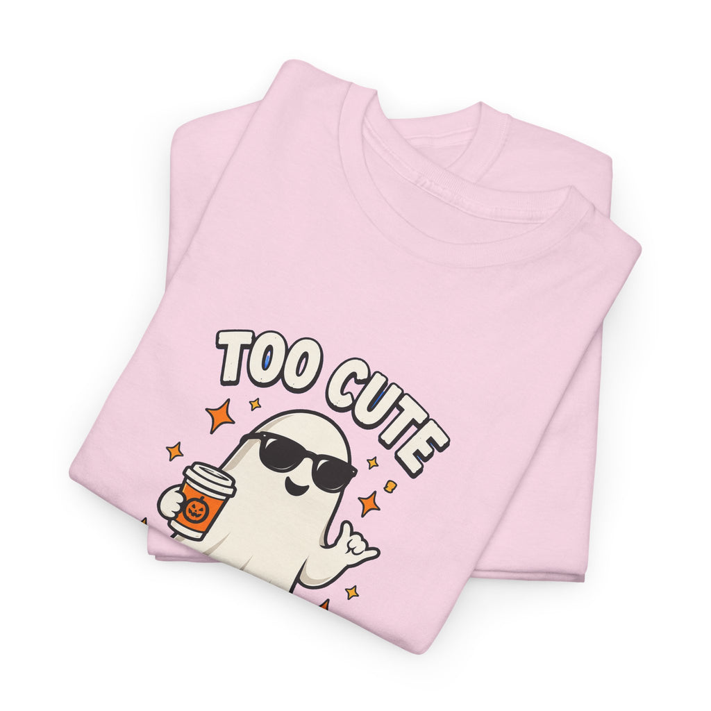 Too Cute To Spook Halloween Shirt – Ghost Coffee Cup Tee | Cute Fall Gift