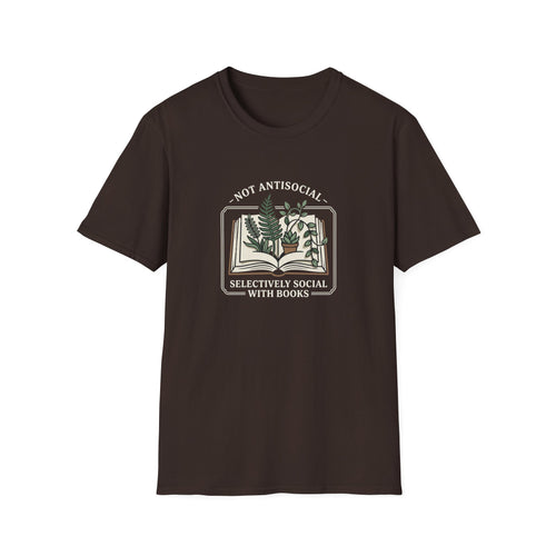 Botanical Open Book T-Shirt — Plant Lover Floral Illustration Tee