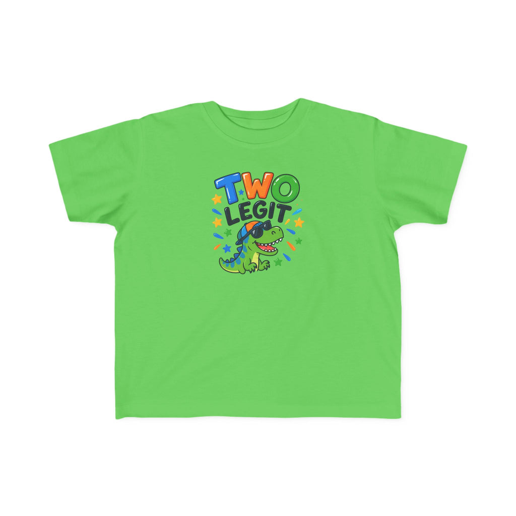 2nd Birthday Toddler Shirt – TWO LEGIT Dino Tee | Personalized