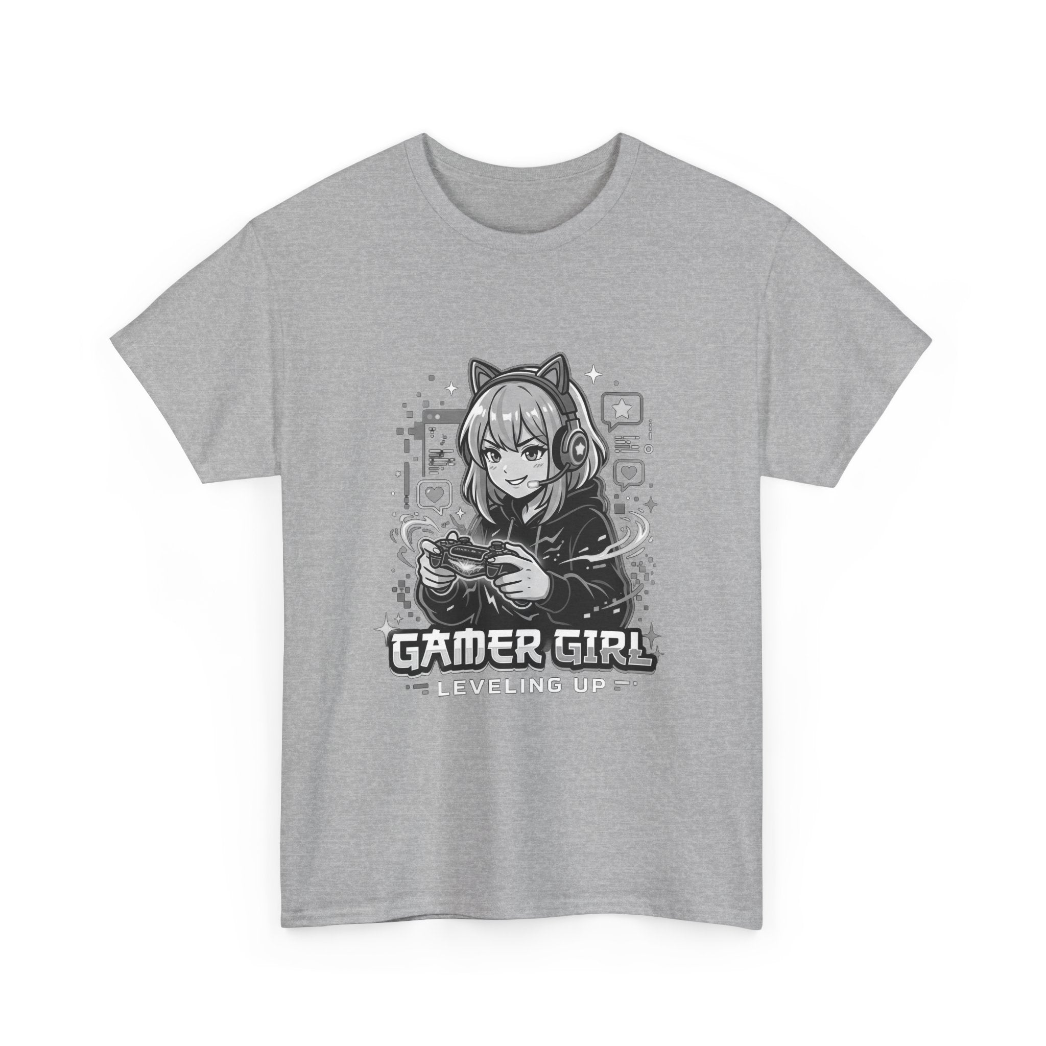 Gamer Girl Tee — 'Gamer Girl Leveling Up' Cute Anime Controller T‑Shirt