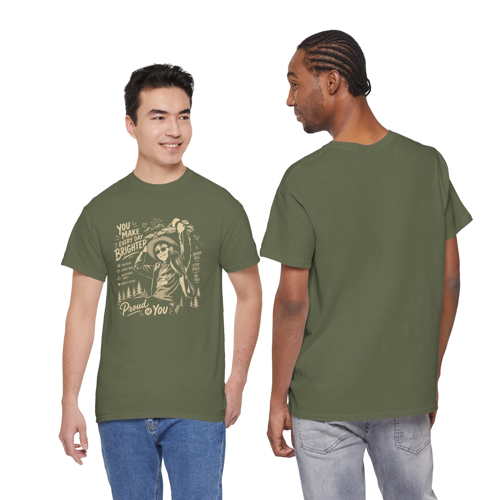 Vintage Cowboy Tee — "You Make Every Day Brighter / Proud of You" Inspirational Western T‑Shirt