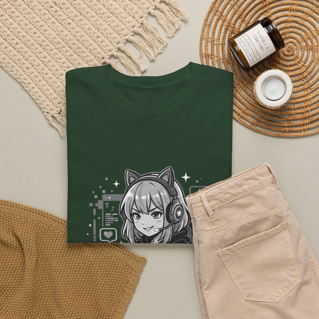 Gamer Girl Tee — 'Gamer Girl Leveling Up' Cute Anime Controller T‑Shirt