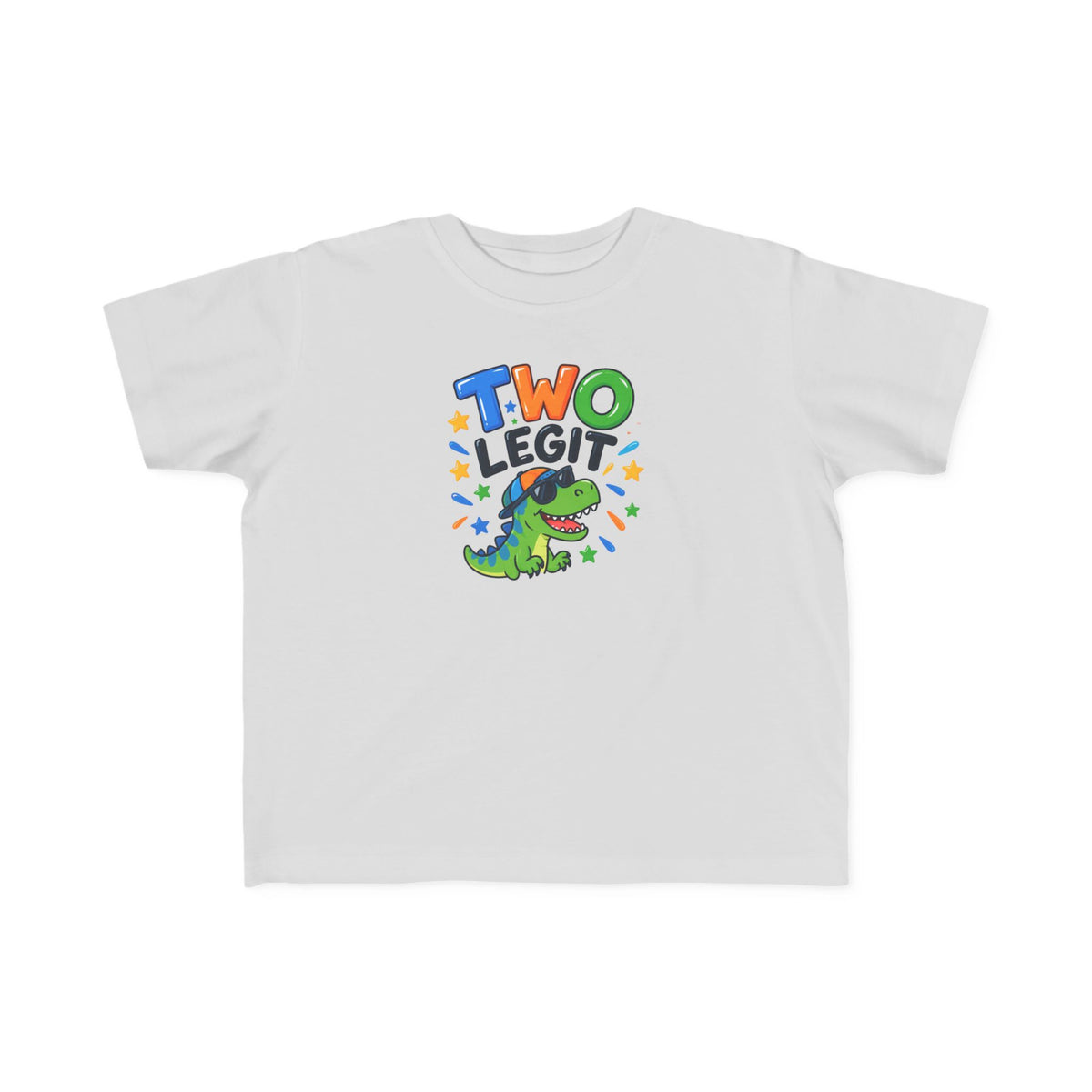 2nd Birthday Toddler Shirt – TWO LEGIT Dino Tee | Personalized
