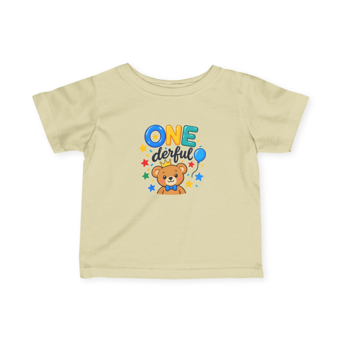 1st Birthday Infant Shirt – ONE-derful Bear Tee | Custom Name