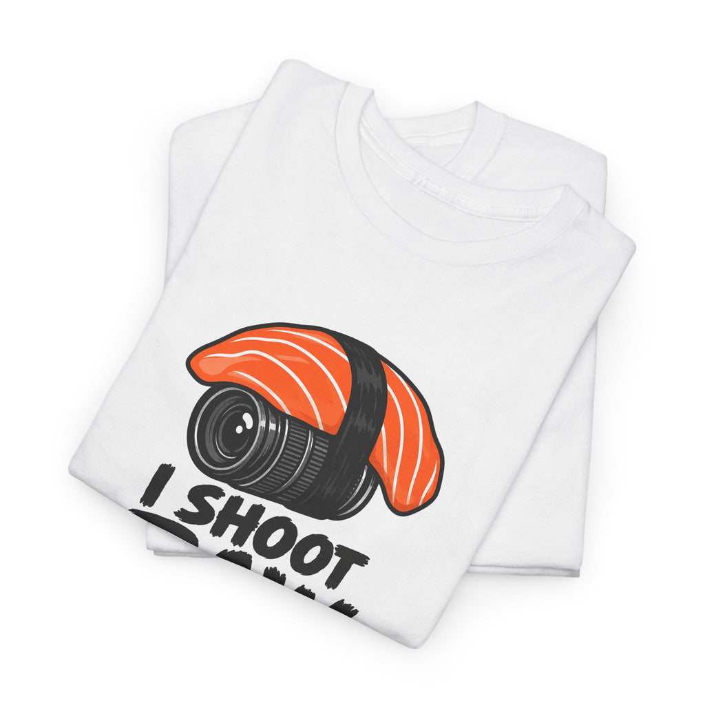 Funny Photographer T-Shirt - I Shoot Raw Sushi Camera Tee | Photography Gift