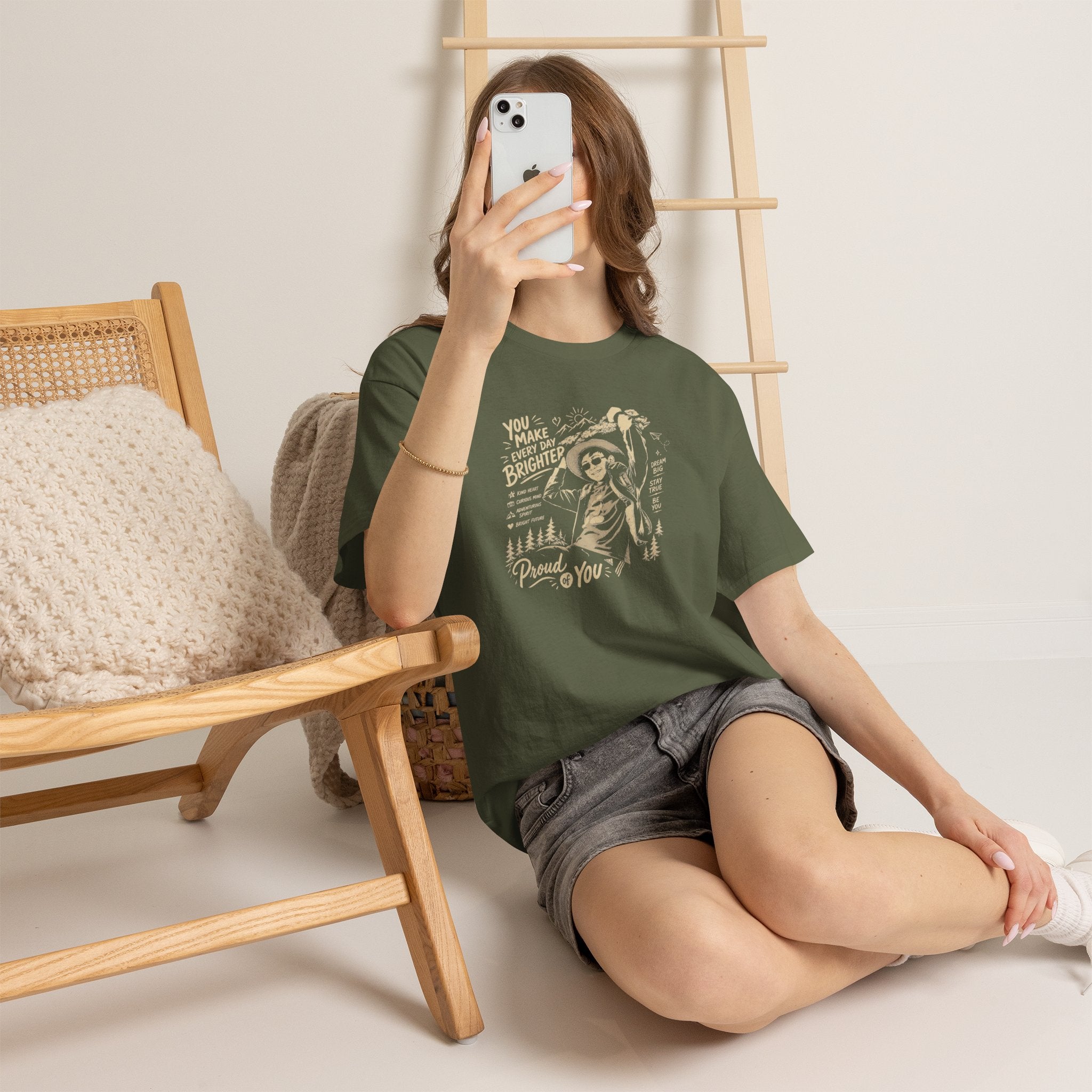 Vintage Cowboy Tee — "You Make Every Day Brighter / Proud of You" Inspirational Western T‑Shirt