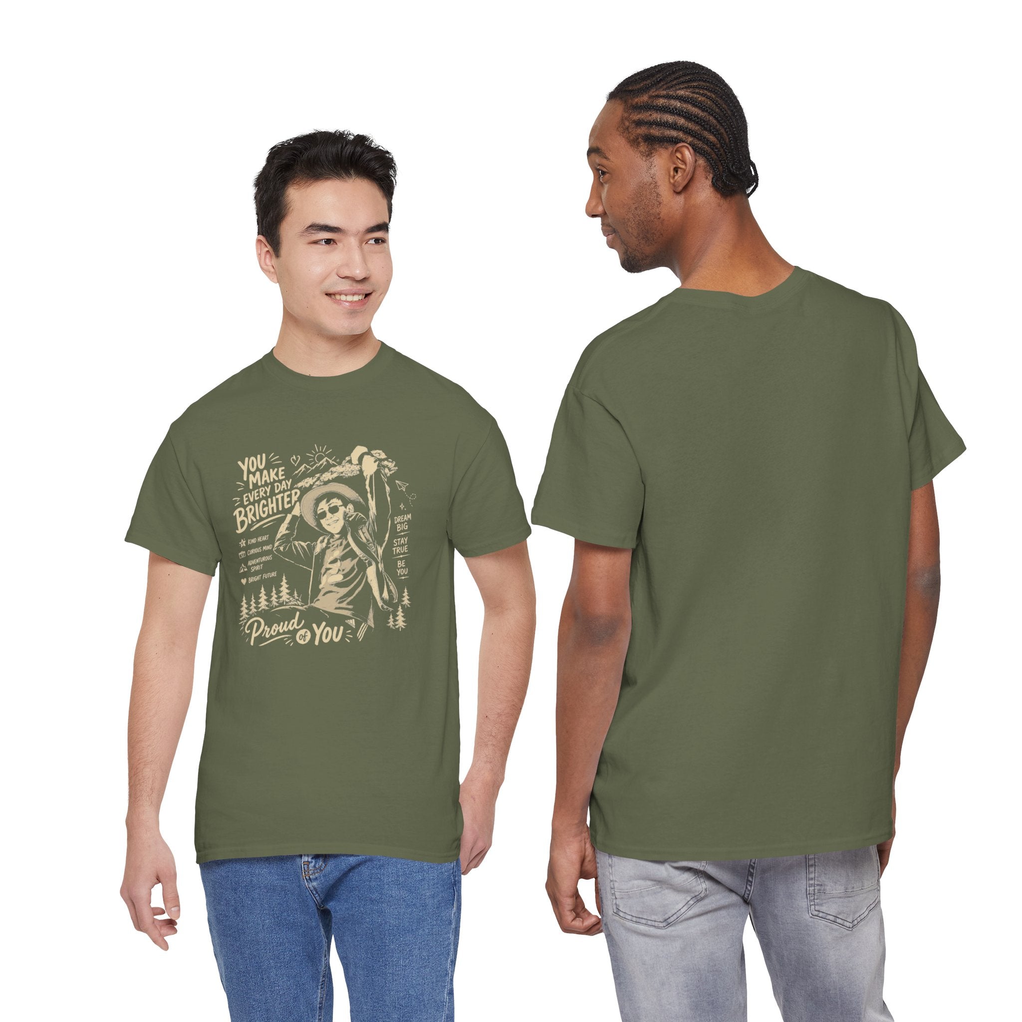 Vintage Cowboy Tee — "You Make Every Day Brighter / Proud of You" Inspirational Western T‑Shirt